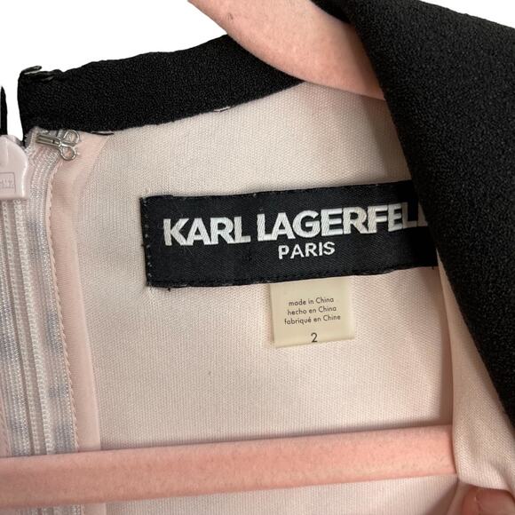 Karl Lagerfeld Light Pink Floral Sleeveless Dress - Picture 5 of 7